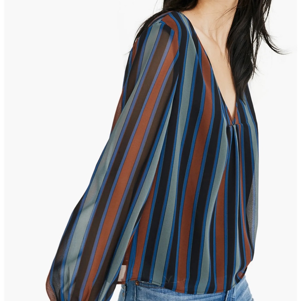 NWT - Madewell Striped Top - Size Medium - Picture 5 of 14